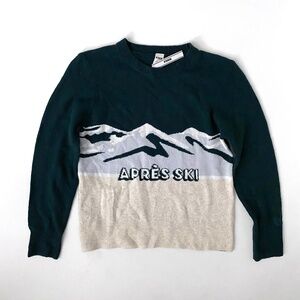 PINK Victoria's Secret Sweater Pullover Crewneck Soft Apres Ski Knit Green Nwt